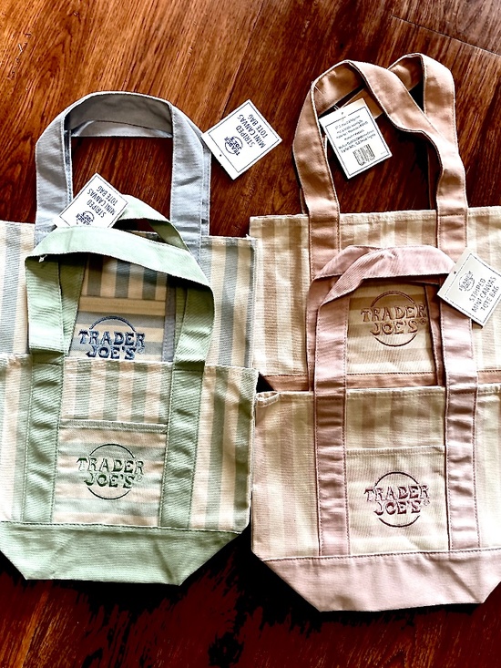 Handbags - Set of 4 - pastel striped TJ mini totes